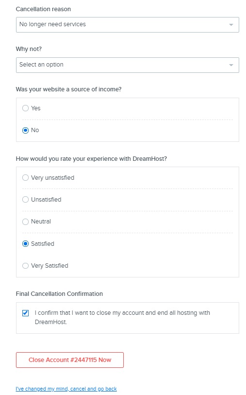 DreamHost shared hosting - satisfaction survey